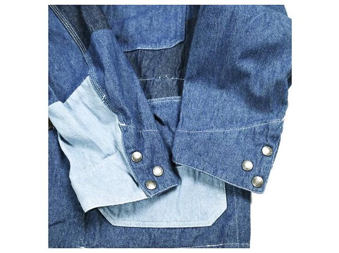 Autre Marque Engineered Garments Logger Jacket Gewaschene 8oz Denim Jacke Blau - Ansicht 7