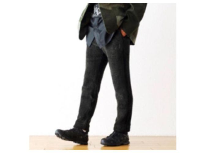 Autre Marque Needles Lewis Pant Synthetic Boa Pants Marrone Grigio antracite - vista 3