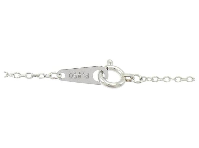 Autre Marque Collar de Cruz con Diamantes Pt900 Pt850 Plata - vista 5