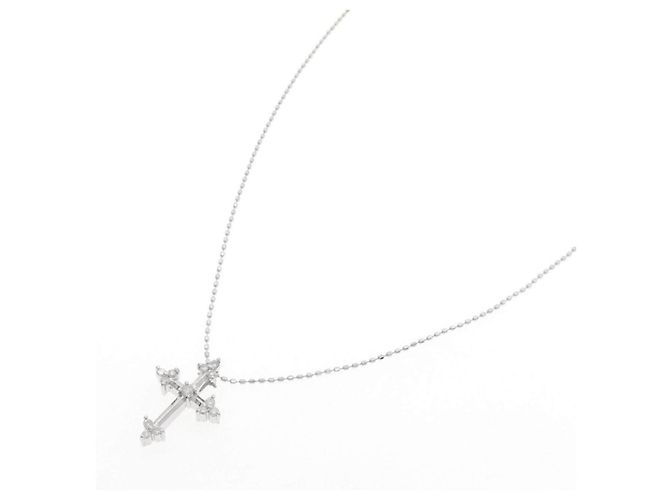 Autre Marque Collana Croce con Diamanti Au750 Argento - vista 2
