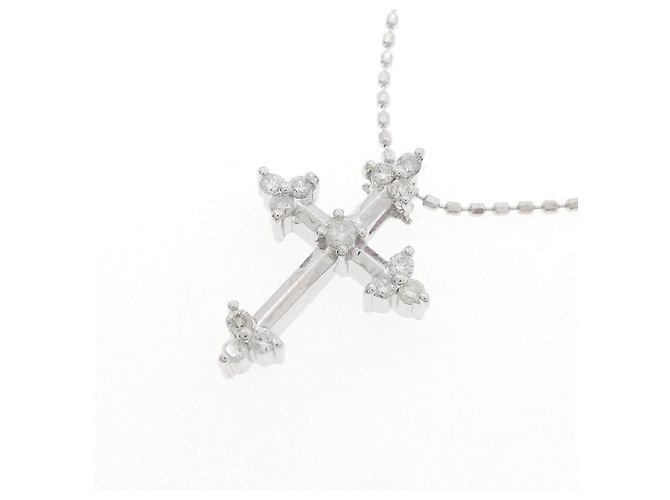 Autre Marque Collana Croce con Diamanti Au750 Argento - vista 3