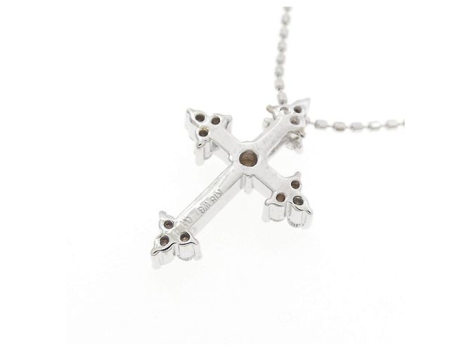 Autre Marque Collana Croce con Diamanti Au750 Argento - vista 4