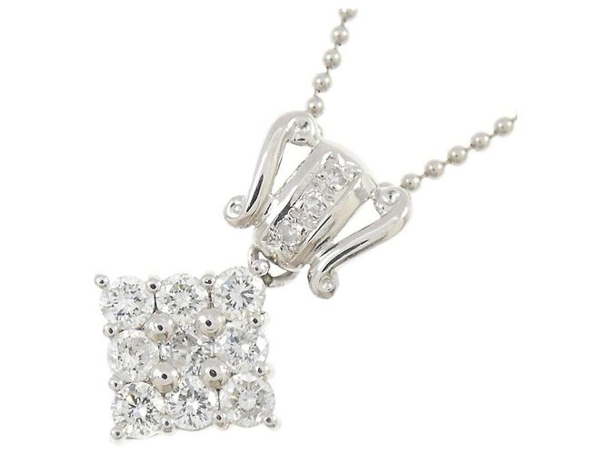 Autre Marque Collar de platino y diamantes Plata - vista 3