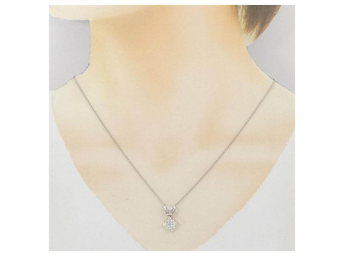 Autre Marque Collar de platino y diamantes Plata - vista 6