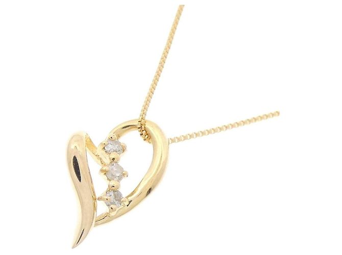 Autre Marque Collana Cuore Diamante Au750 D'oro - vista 3