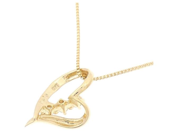 Autre Marque Collana Cuore Diamante Au750 D'oro - vista 4