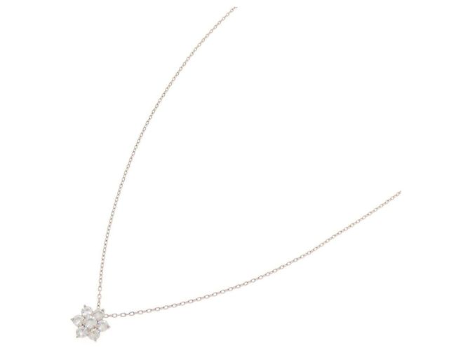 Autre Marque Collana Au750 Fiore e Diamanti Rosa - vista 2