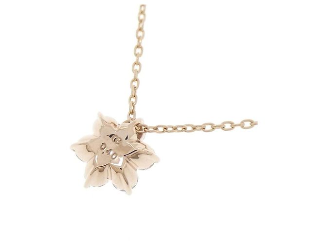 Autre Marque Collana Au750 Fiore e Diamanti Rosa - vista 4