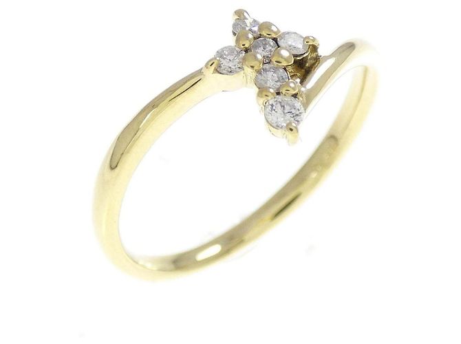 Autre Marque Au750 Kreuz-Diamantring Golden - Ansicht 2