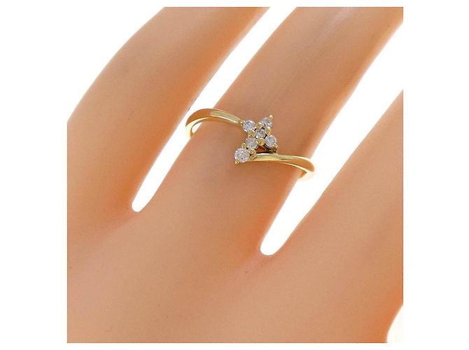 Autre Marque Au750 Kreuz-Diamantring Golden - Ansicht 5