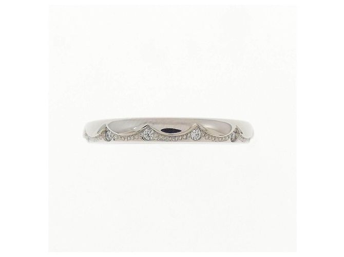 Autre Marque Anel de platina PT950 com diamantes Prata - vista 2