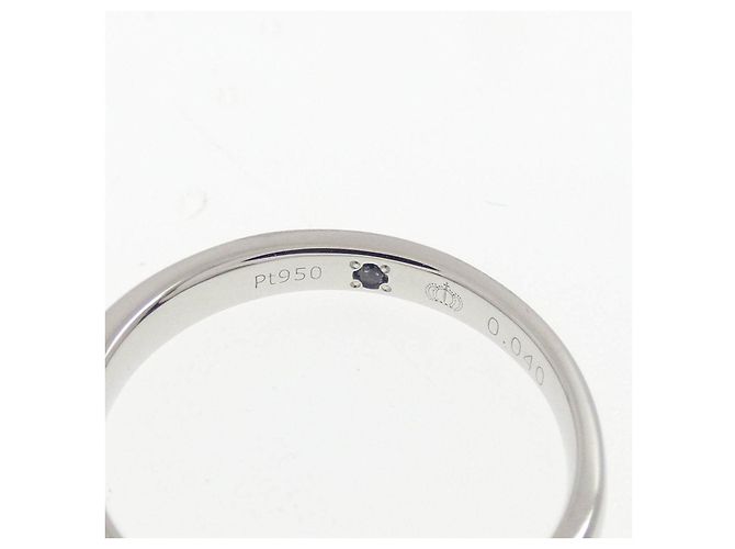 Autre Marque Anel de platina PT950 com diamantes Prata - vista 4