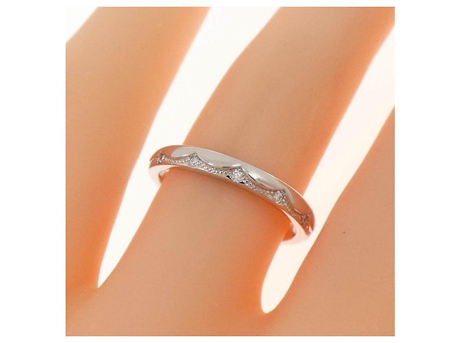 Autre Marque Anel de platina PT950 com diamantes Prata - vista 5