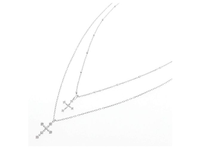 Autre Marque Colar de Diamantes Au750 Au375 Prata - vista 2