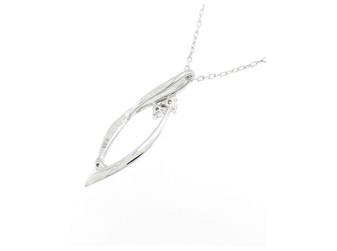 Autre Marque Collana in oro bianco K10 e diamanti Argento - vista 4