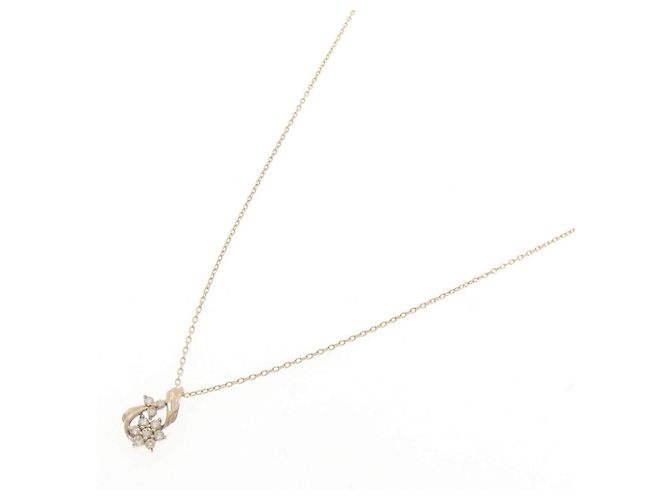 Autre Marque Colar Au750 Flor e Diamantes Rosa - vista 2