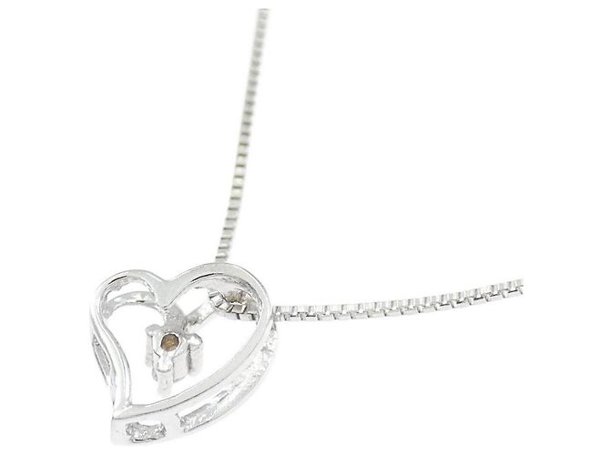 Autre Marque Au750 Herz-Diamant-Halskette Silber - Ansicht 4