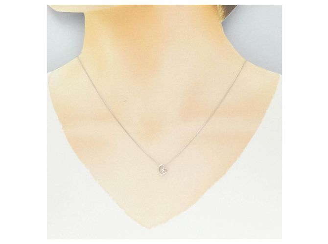 Autre Marque Au750 Herz-Diamant-Halskette Silber - Ansicht 6