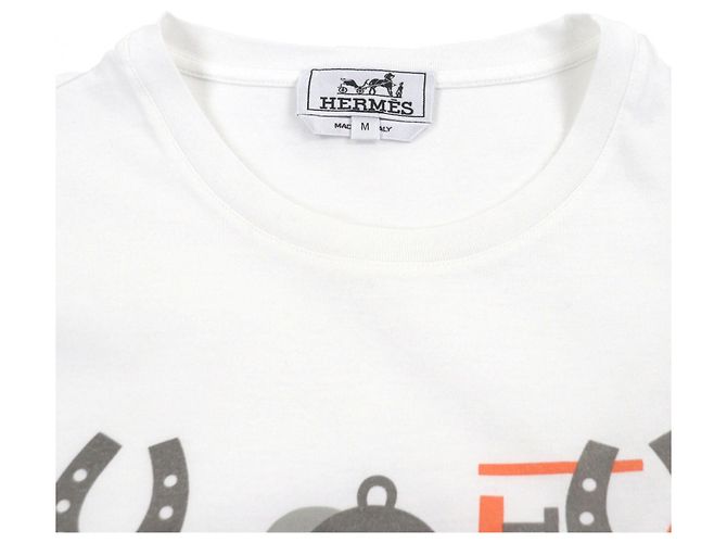 Hermès Hello Mr. Farrier camiseta de algodón M Blanco - vista 2