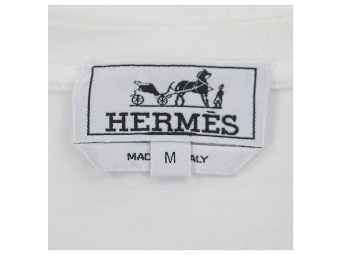Hermès Hello Mr. Farrier camiseta de algodón M Blanco - vista 5
