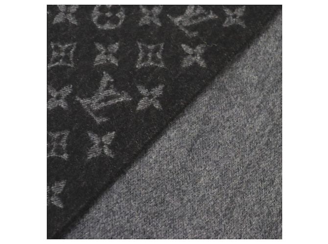 Bufanda de lana y cachemira Monogram Gradient Louis Vuitton Negro - vista 4
