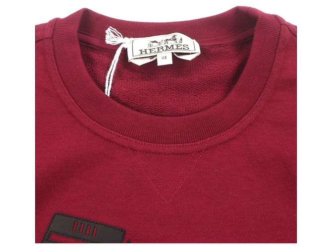 Jersey de cuello redondo de algodón Hermès Odyssee XS Roja - vista 2
