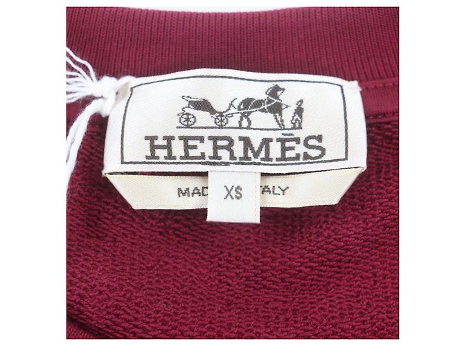 Jersey de cuello redondo de algodón Hermès Odyssee XS Roja - vista 5