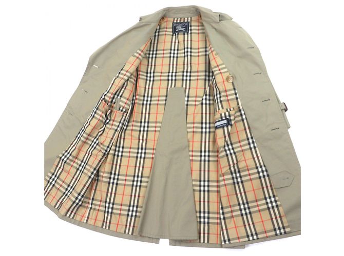 Trench in cotone Burberrys Verde - vista 4