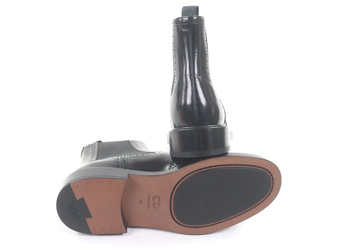 Stivaletti Chelsea Dior Evidence Oblique in pelle Nero - vista 4