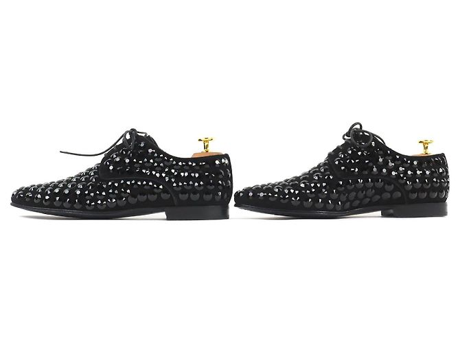 Dolce & Gabbana Scarpe Derby Dolce&Gabbana in pelle scamosciata e strass Nero - vista 2