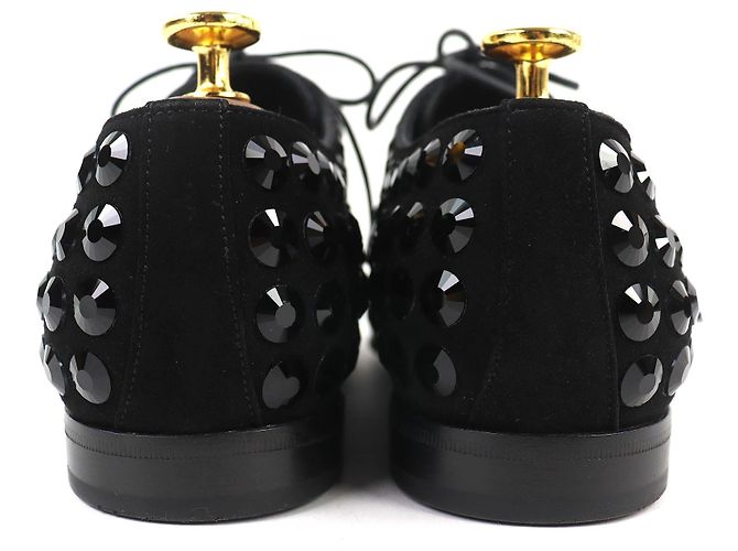 Dolce & Gabbana Scarpe Derby Dolce&Gabbana in pelle scamosciata e strass Nero - vista 5