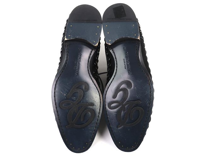 Dolce & Gabbana Scarpe Derby Dolce&Gabbana in pelle scamosciata e strass Nero - vista 7