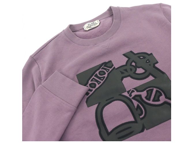 Sudadera de algodón Hermès Metallerie au Carre Púrpura - vista 2