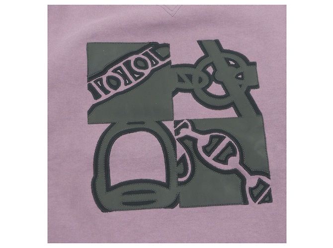 Sudadera de algodón Hermès Metallerie au Carre Púrpura - vista 4