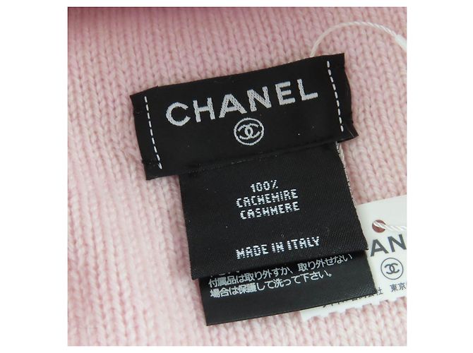 Gorro de cachemira Chanel COCO Mark Heart Rosa - vista 10