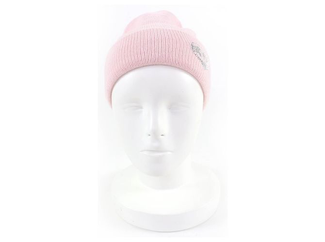 Gorro de cachemira Chanel COCO Mark Heart Rosa - vista 4