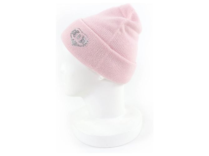 Gorro de cachemira Chanel COCO Mark Heart Rosa - vista 5