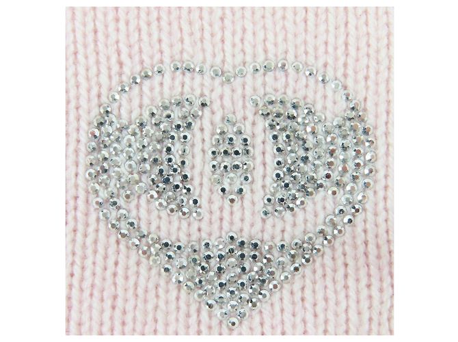 Gorro de cachemira Chanel COCO Mark Heart Rosa - vista 9