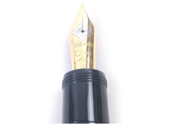 Autre Marque Penna stilografica OMAS Marconi Au750 Limited Argento Blu D'oro Blu navy - vista 4