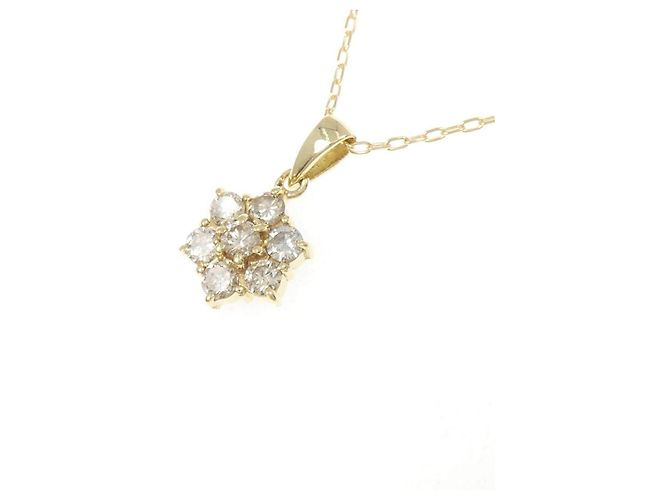 Autre Marque Collana Au750 Fiore e Diamanti D'oro - vista 3
