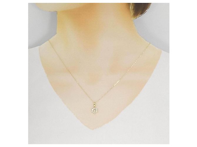 Autre Marque Collana Au750 Fiore e Diamanti D'oro - vista 6