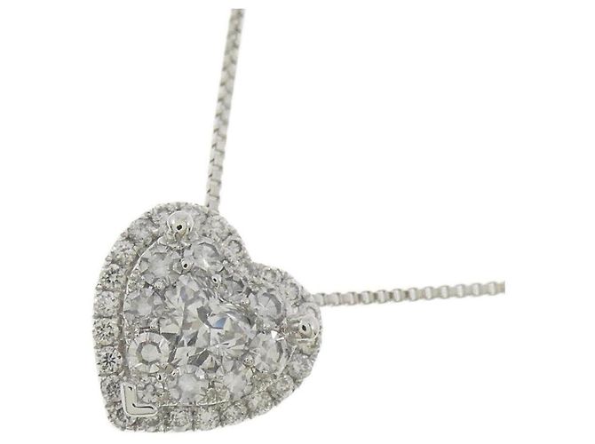 Autre Marque Collana in oro bianco Au750 e diamanti - vista 3