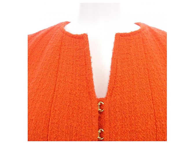 Casaco sem gola Chanel Vermelho - vista 5