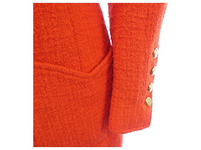 Casaco sem gola Chanel Vermelho - vista 6