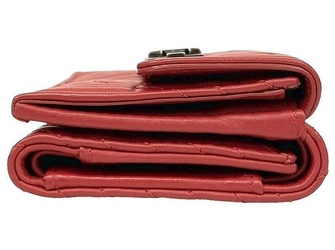 Cartera Boy Chanel trifold de piel de cordero CHANEL Roja - vista 5