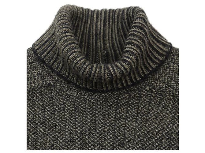 Poncho de punto de lana de alpaca Gucci Verde - vista 11