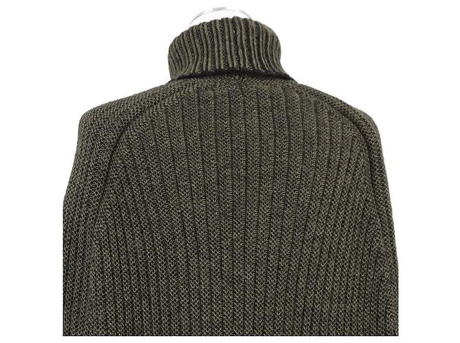 Poncho de punto de lana de alpaca Gucci Verde - vista 13