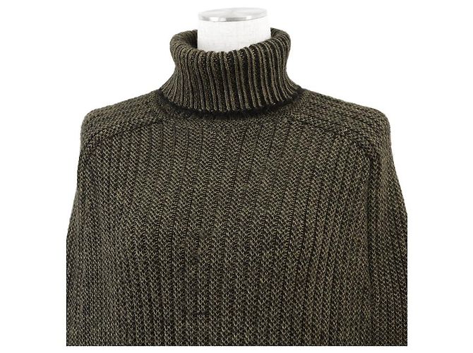 Poncho de punto de lana de alpaca Gucci Verde - vista 2