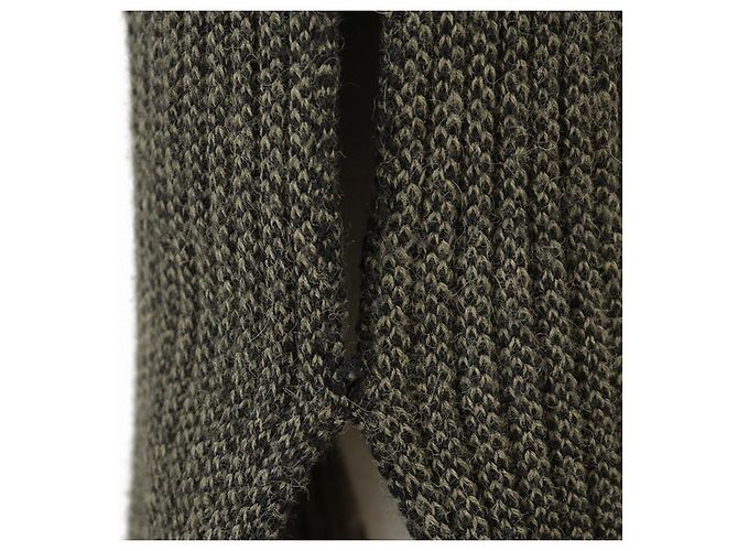 Poncho de punto de lana de alpaca Gucci Verde - vista 6