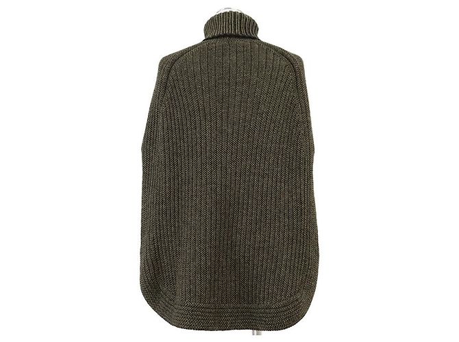 Poncho de punto de lana de alpaca Gucci Verde - vista 7